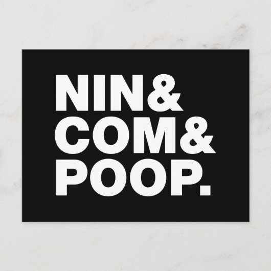 NIN U. COM U. POOP. POSTKARTE (Vorderseite)
