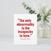 Nin zur Abnormalität Postkarte (Stehend Vorderseite)