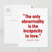 Nin zur Abnormalität Postkarte (Vorne/Hinten)