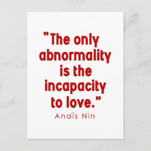 Nin zur Abnormalität Postkarte