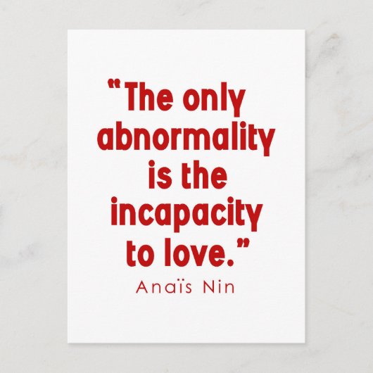 Nin zur Abnormalität Postkarte (Vorderseite)