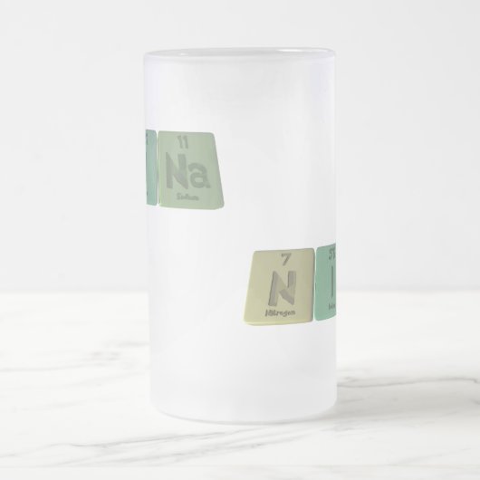 Nina als Stickstoff-Jod-Natrium Mattglas Bierglas (Mittel)