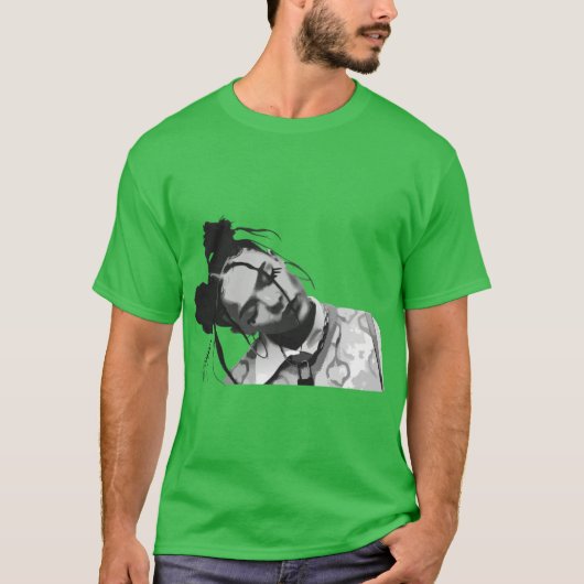 Nina Chuba Vector Art Serene and Edgy Monochrome C T-Shirt (Vorderseite)