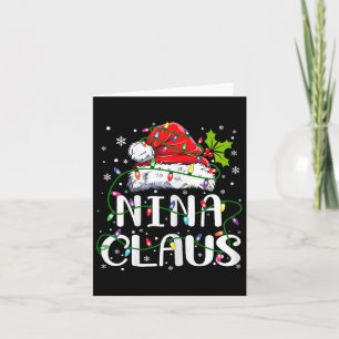 Nina Claus Weihnachts-Weihnachtsmannmütze Matching Karte