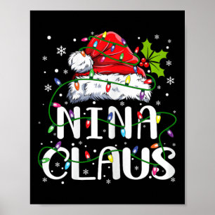 Nina Claus Weihnachts-Weihnachtsmannmütze Matching Poster
