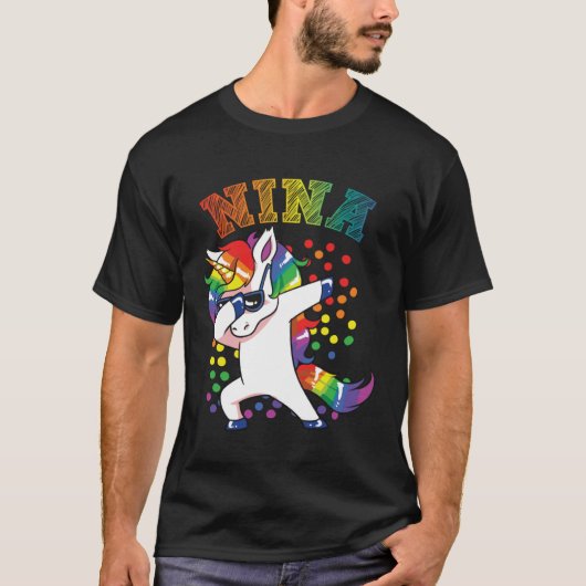 NIna Dabbing Unicorn T-Shirt (Vorderseite)