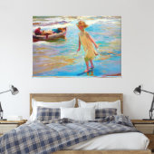 Niña en la playa, Valencia von Joaquin Sorolla 191 Leinwanddruck (Insitu (Schlafzimmer))