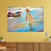 Niña en la playa, Valencia von Joaquin Sorolla 191 Leinwanddruck (Insitu (Wohnzimmer))