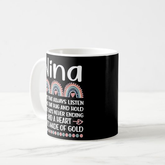 Nina Grandmutter Wertschätzung Nina Grandma Kaffeetasse (Vorderseite Links)