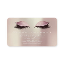 Nina Loyalty Card 6 Beauty Lashes Rose Pink Gold