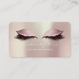 Nina Makeup Eyebrow Lashes Glitzer Pink Luxury Visitenkarte