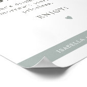 NINA Modern Sage Green Open Bar Wedding Sign Poster (Ecke)