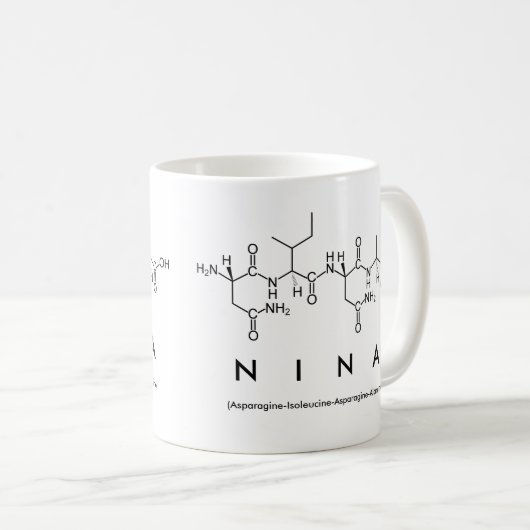 Nina-Peptidnamen-Tasse Kaffeetasse (VorderseiteRechts)
