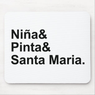 Nina Pinta Santa Maria   Christoph Kolumbus Schiff Mousepad