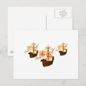 Nina Pinta & Santa Maria Postkarte (Vorne/Hinten)