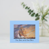 Nina, Pinta und die Santa Maria Postkarte (Stehend Vorderseite)