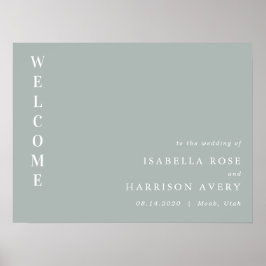 NINA Sage Green Bohemisches Minimalistisches Willk Poster