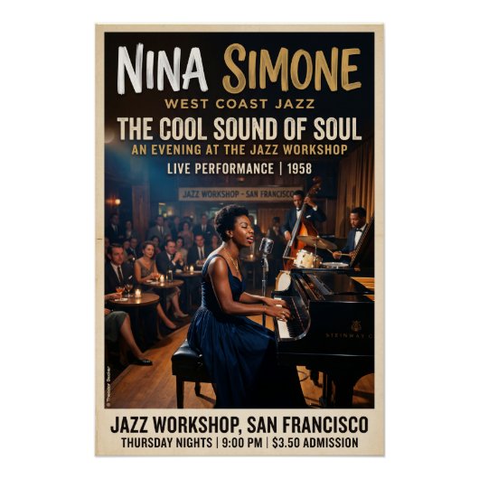 Nina Simone 1958 Poster (Vorderseite)