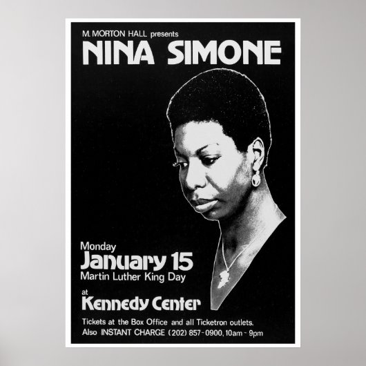 Nina Simone Jazz Live Concert Poster (Vorne)