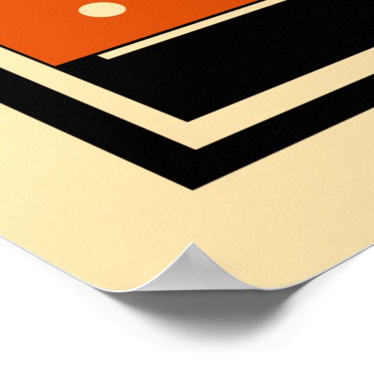 Nina Simone Orange Poster (Ecke)