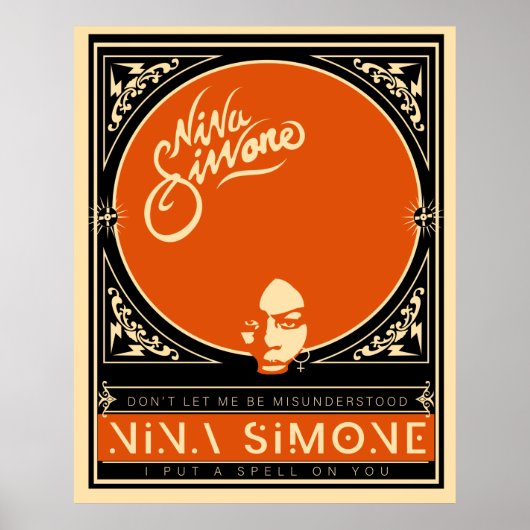 Nina Simone Orange Poster (Vorne)