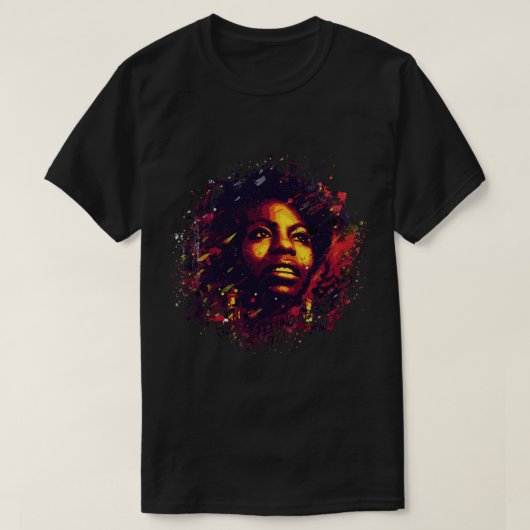 Nina Simone POP ART Old School Collection Klasse T-Shirt (Design vorne)