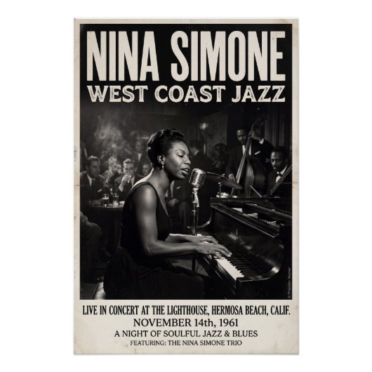 Nina Simone – West Coast Jazz Poster (Vorderseite)