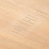 Nina Simple Elegant Wedding Acryleinladungen (Ablage )