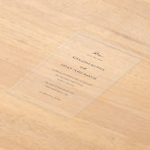 Nina Simple Elegant Wedding Save the Date Acryleinladungen (Ablage )