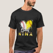 Nina von beiden Baseball Softball Sport Matching F T-Shirt (Vorderseite)