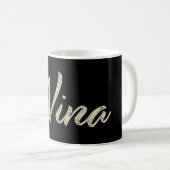 Nina white gold Handwriting Tasse Kaffeetasse (VorderseiteRechts)