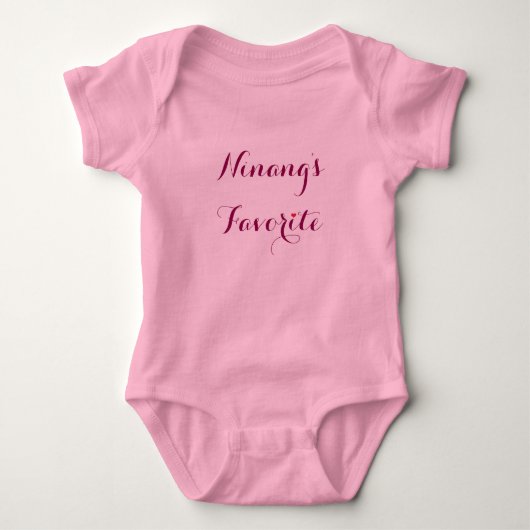 Ninangs Liebling! Baby Strampler (Vorderseite)