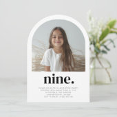Nine Arch Foto Geburtstag Einladung (Stehend Vorderseite)