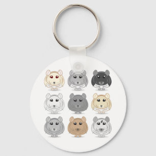 Nine Chinchilla Design Schlüsselanhänger
