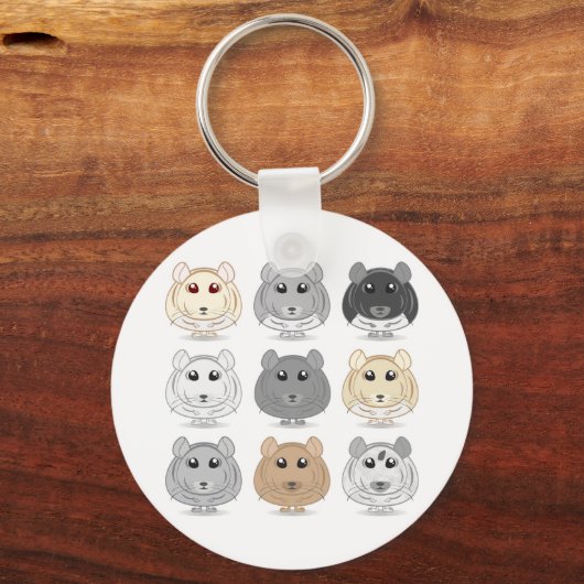 Nine Chinchilla Design Schlüsselanhänger (Vorderseite)