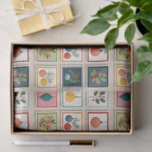 Nine Christmas Ornaments in Bold Frames Seidenpapier (Geschenk)