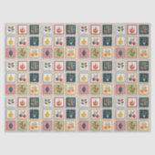 Nine Christmas Ornaments in Bold Frames Seidenpapier (Vorderseite)