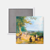Nine Greyhounds in einer Landschaft von Jacques La Magnet (Vorderseite/Rückseite)