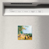 Nine Greyhounds in einer Landschaft von Jacques La Magnet (In Situ (Geschirrspüler))