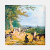 Nine Greyhounds in einer Landschaft von Jacques La Magnet (Vorne)