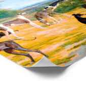 Nine Greyhounds in einer Landschaft von Jacques La Poster (Ecke)