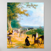 Nine Greyhounds in einer Landschaft von Jacques La Poster (Vorne)