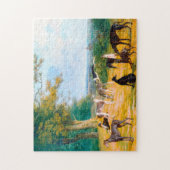 Nine Greyhounds in einer Landschaft von Jacques La Puzzle (Vertikal)