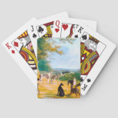 Nine Greyhounds in einer Landschaft von Jacques La Spielkarten (Rückseite)