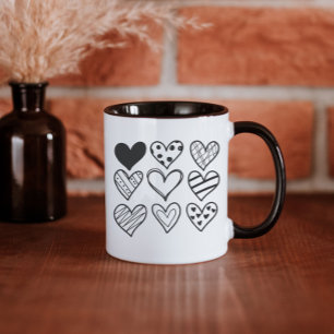 Nine Hearts Liebe Valentinstag Tasse