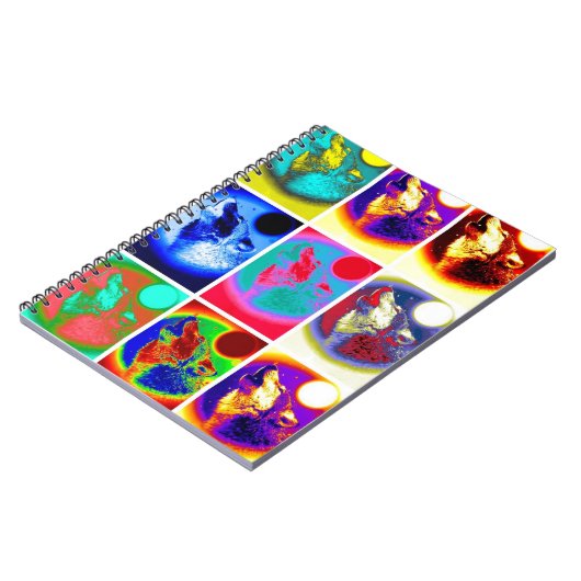 Nine Howling Wolf Portraits-Notebook Notizblock (Linke Seite)