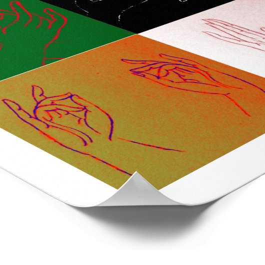 Nine Mudras Poster A (Ecke)