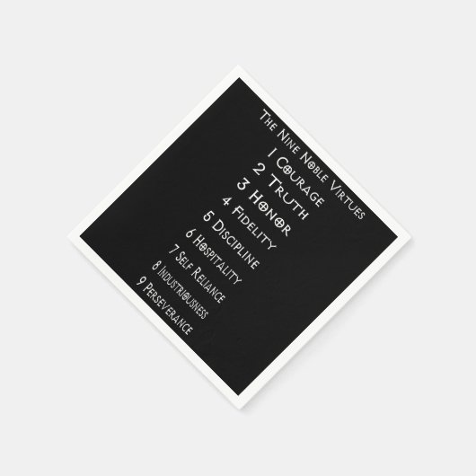 Nine Noble Virtues Napkins Serviette (Ecke)
