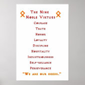 Nine Noble Virtues Poster (Vorne)