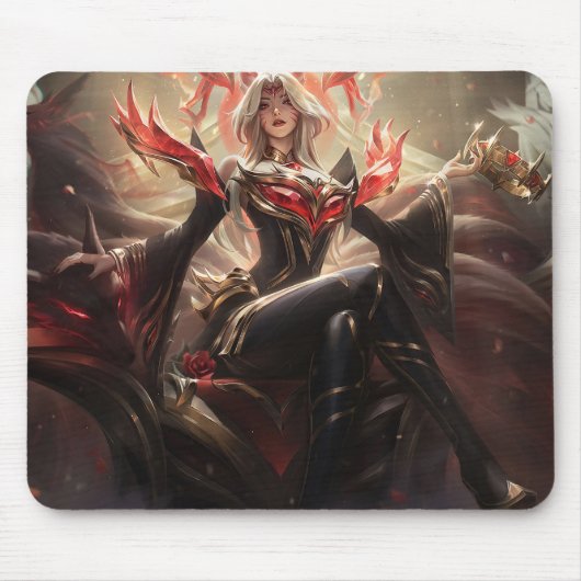 Nine Schwanz Fox Mousepad | Benutzerdefinierbares (Vorne)